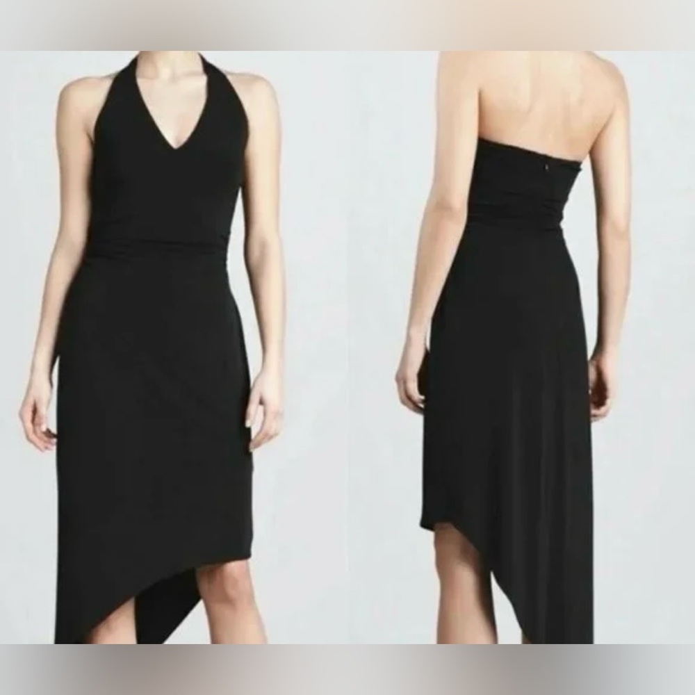 David Meister Black Halter Dress
